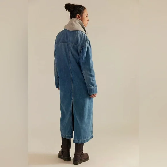 Free People Monique Indigo Duster in Sunlight Blue - Picture 8 of 12